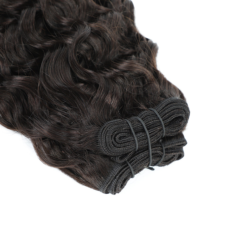 Weft Curly Hair Extensions 21" #1b Natural Black