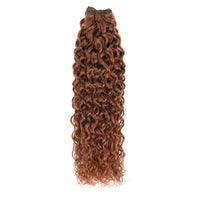 Weft Curly Hair Extensions 21" #30 Medium Copper