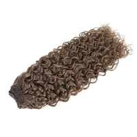Weft Curly Hair Extensions 21" #8a Ash Brown