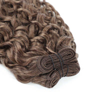 Weft Curly Hair Extensions 21" #8a Ash Brown
