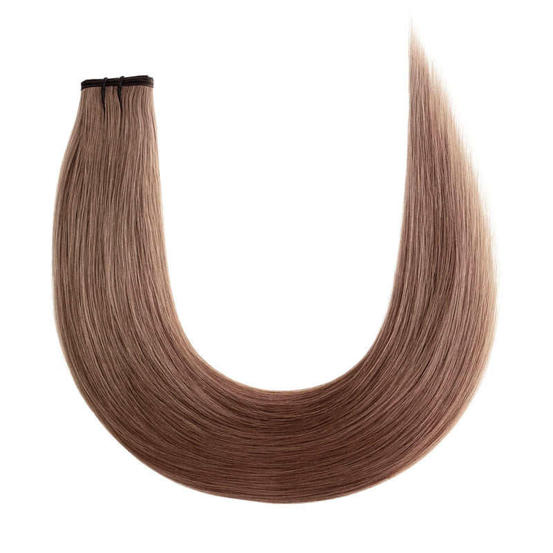 Flat Weft Hair Extensions #8 Cinnamon Brown 22"