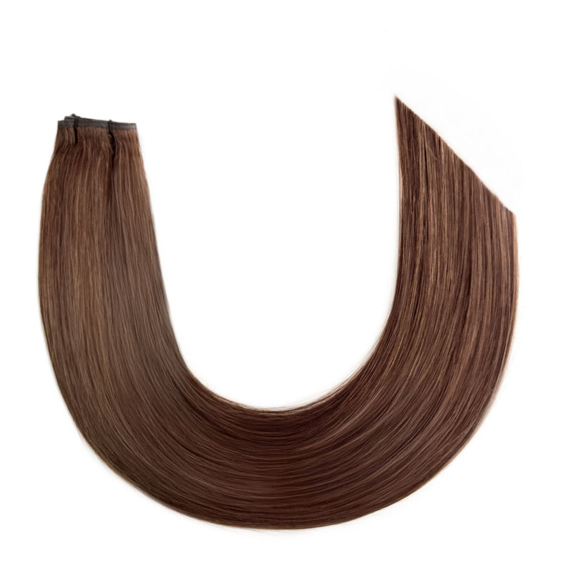 Flat Weft Hair Extensions #4 Chestnut Brown 22"