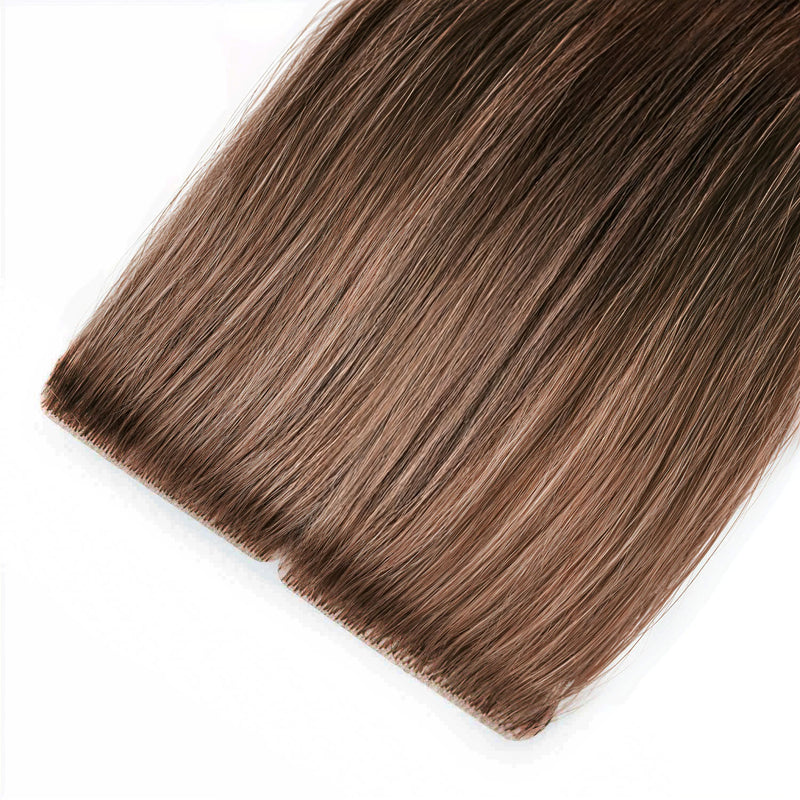 Invisible Tape Hair Extensions #4 Chestnut Brown Skin Weft