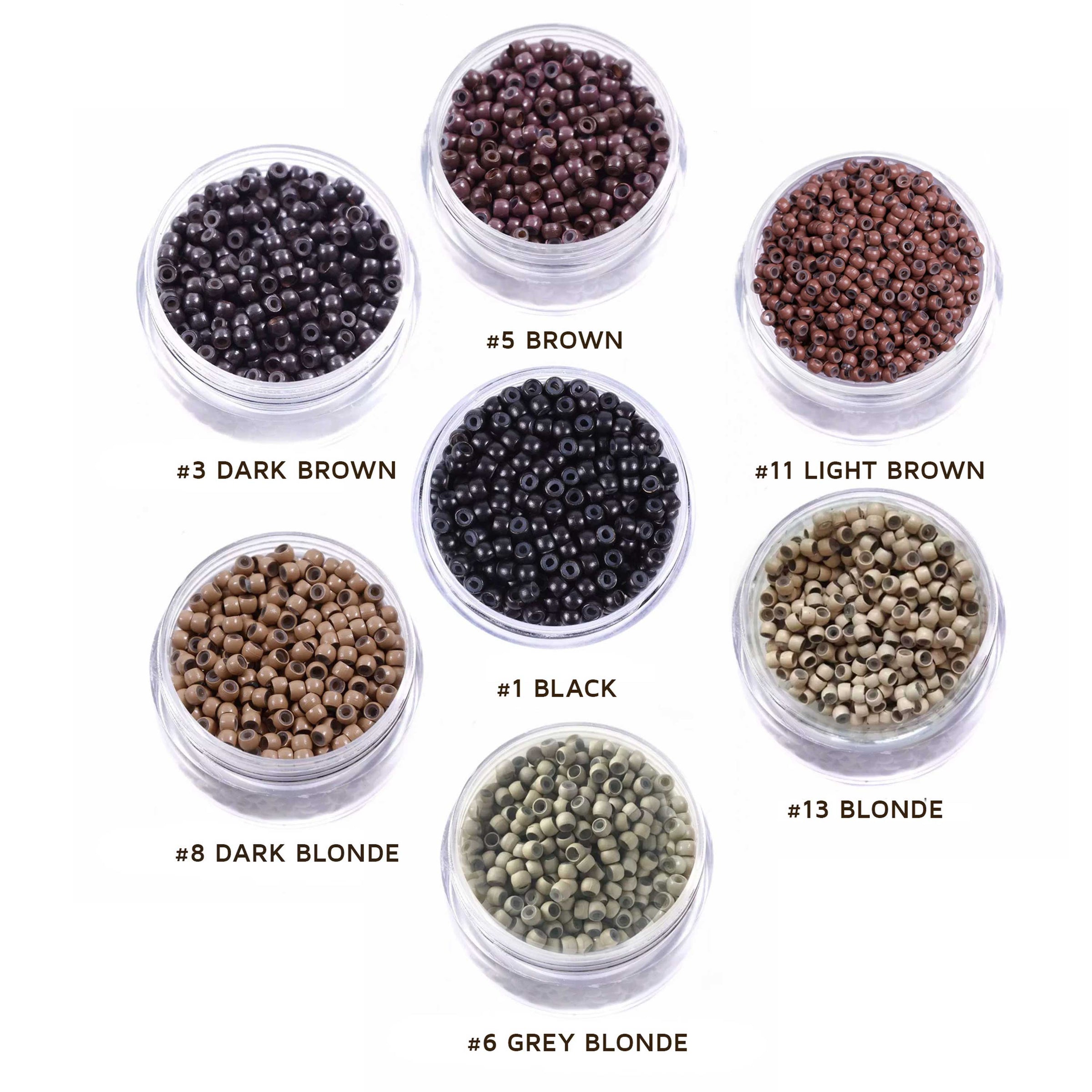 Nano Beads 3mm Silicone Lined for Hair Extensions 200 Pcs