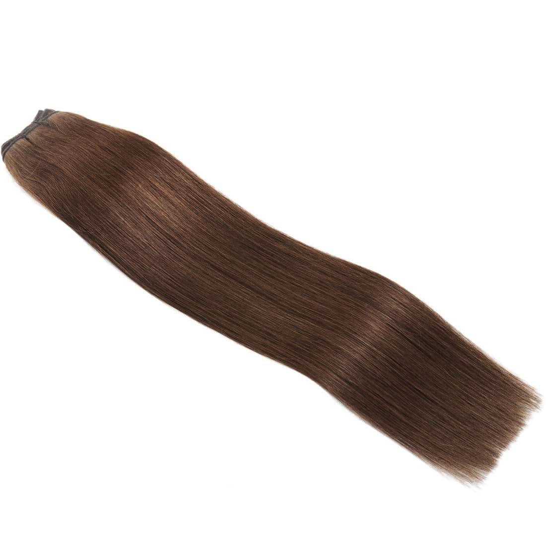 Thicker Hair Extensions, Weft Hair Extensions Bundle in Chestnut brown