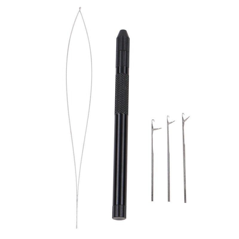 Set Multi-function Aluminum Hook Needle and Loop Threader Nano