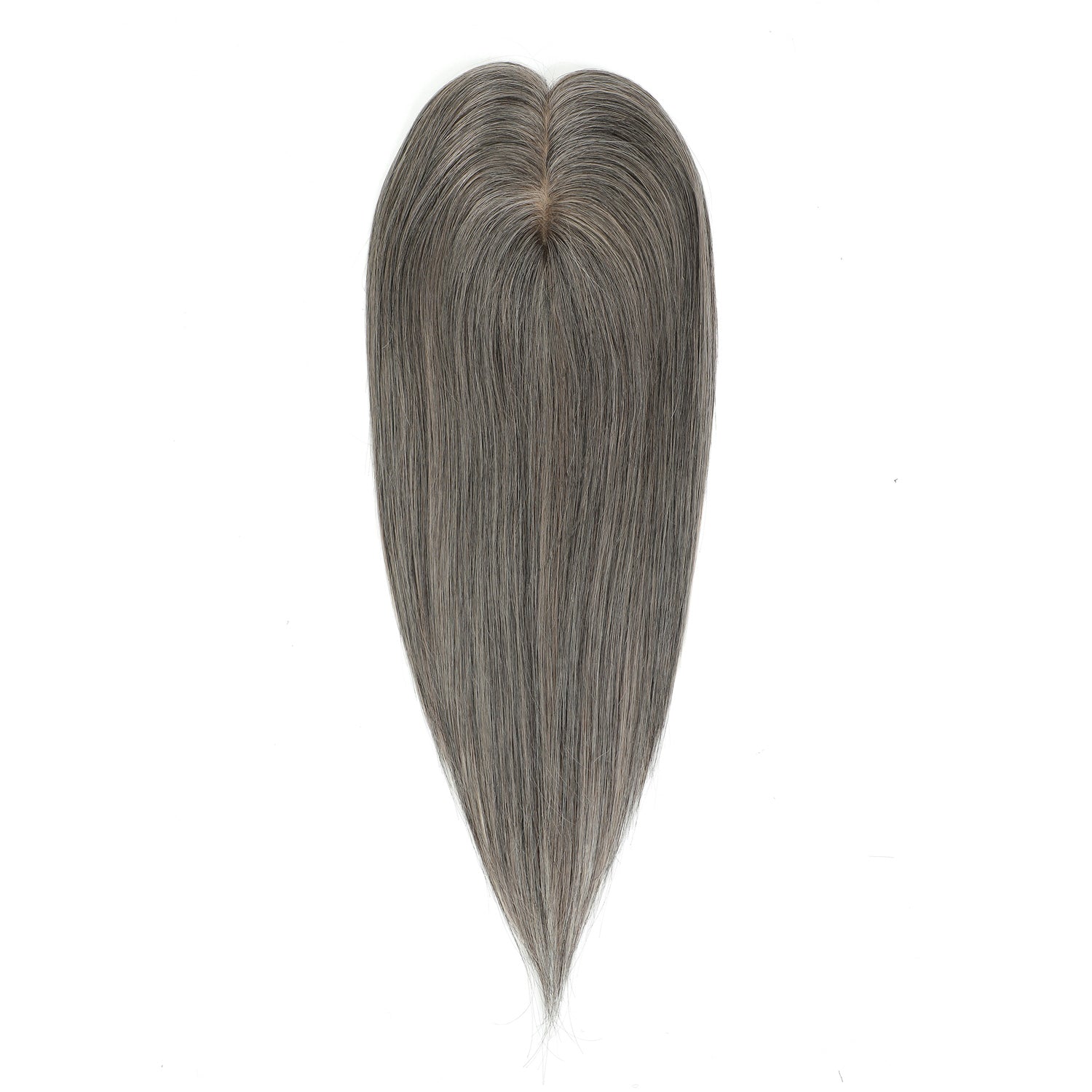 Gray hairpiece on a white background