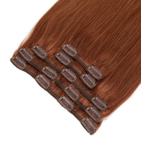 Clip In Hair Extensions #30 Medium Copper 13"