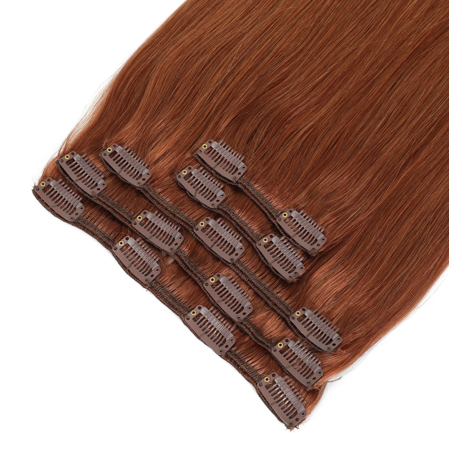 Clip In Hair Extensions #30 Medium Copper 13"