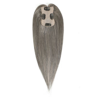 Salt and Pepper  hair extension with clips on a white background