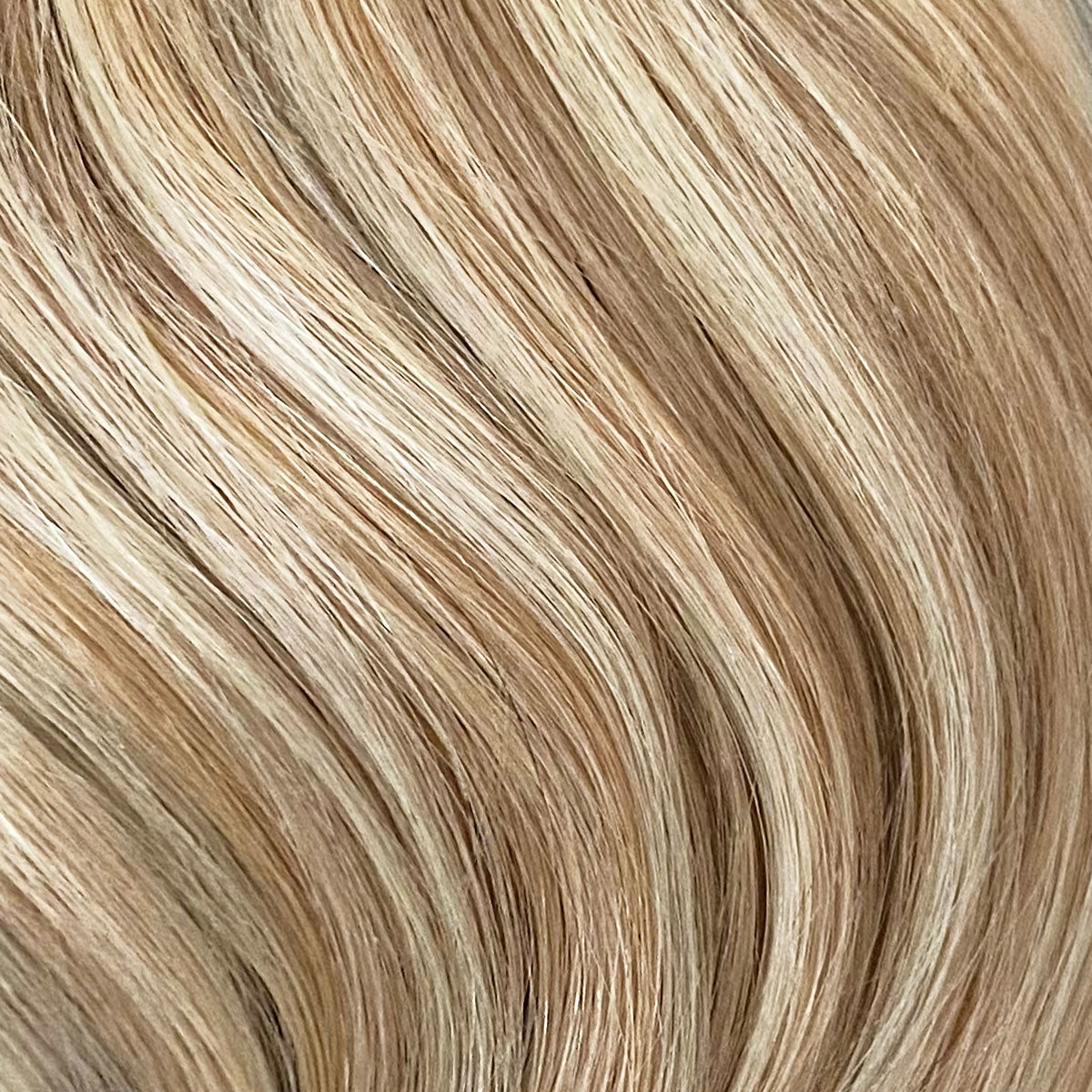 Flat Weft Hair Extensions  #18/60 Honey and Platinum Blonde Mix 22"
