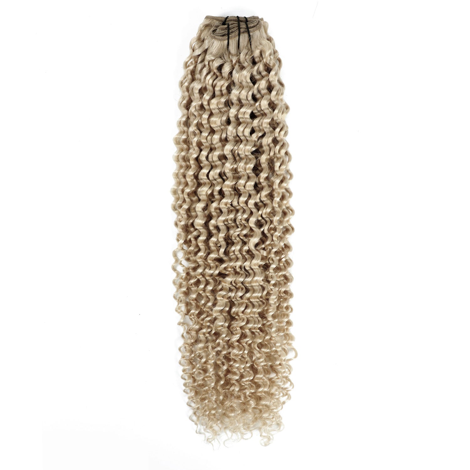 Weft Curly Hair Extensions 3C #18a Ash Blonde
