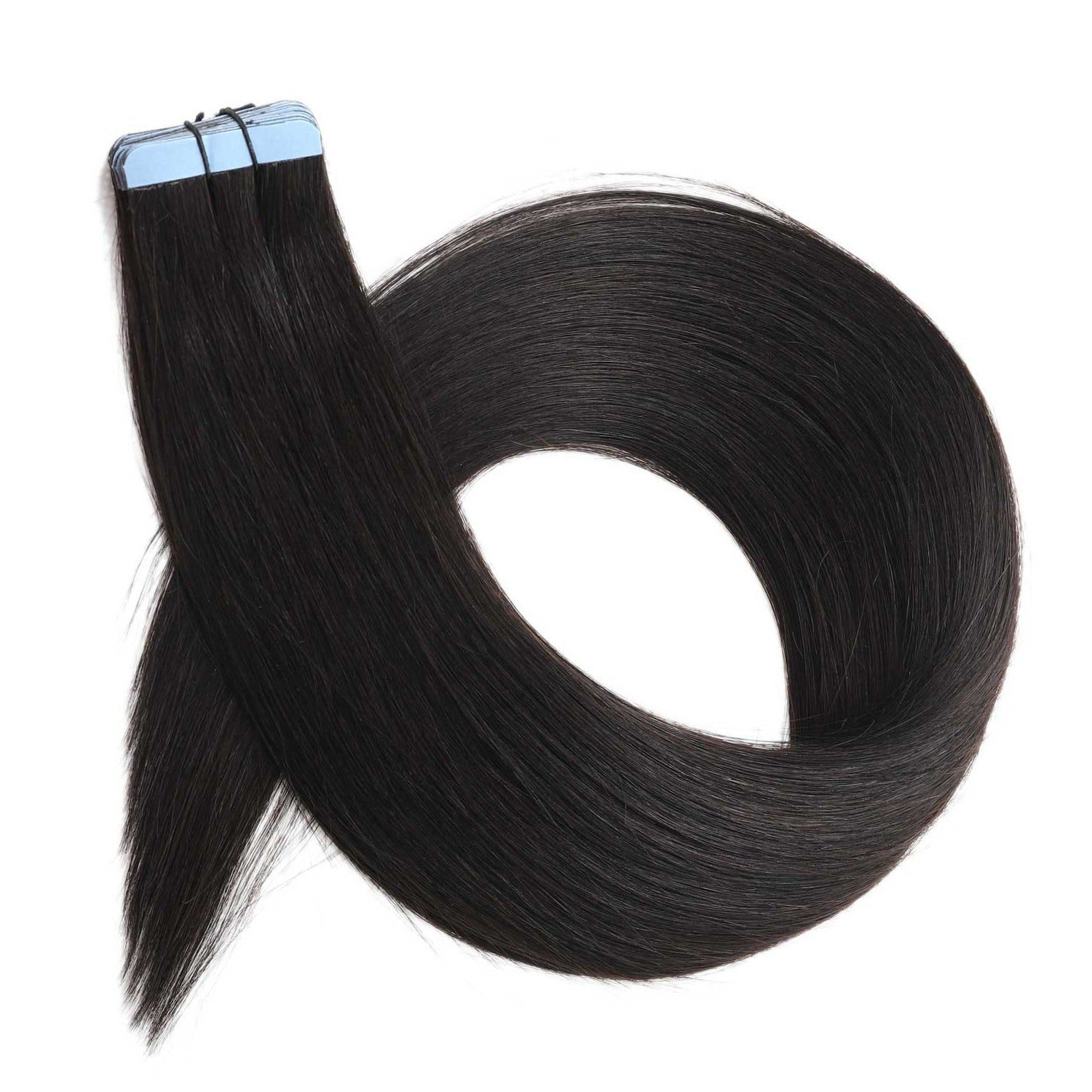 Sample Hair Extensions Colour Match #1c Midnight Brown