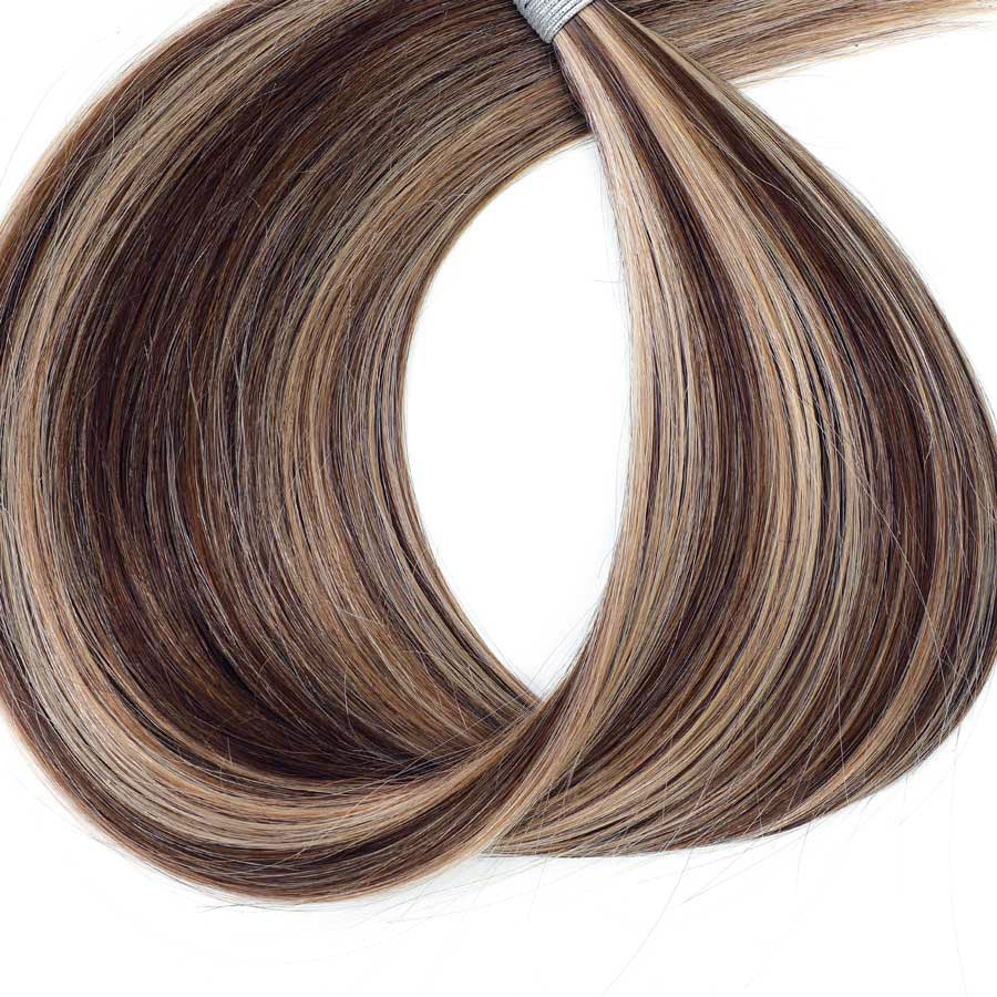 Keratin Bond Hair Extensions #2/16 Dark Brown Natural Blonde