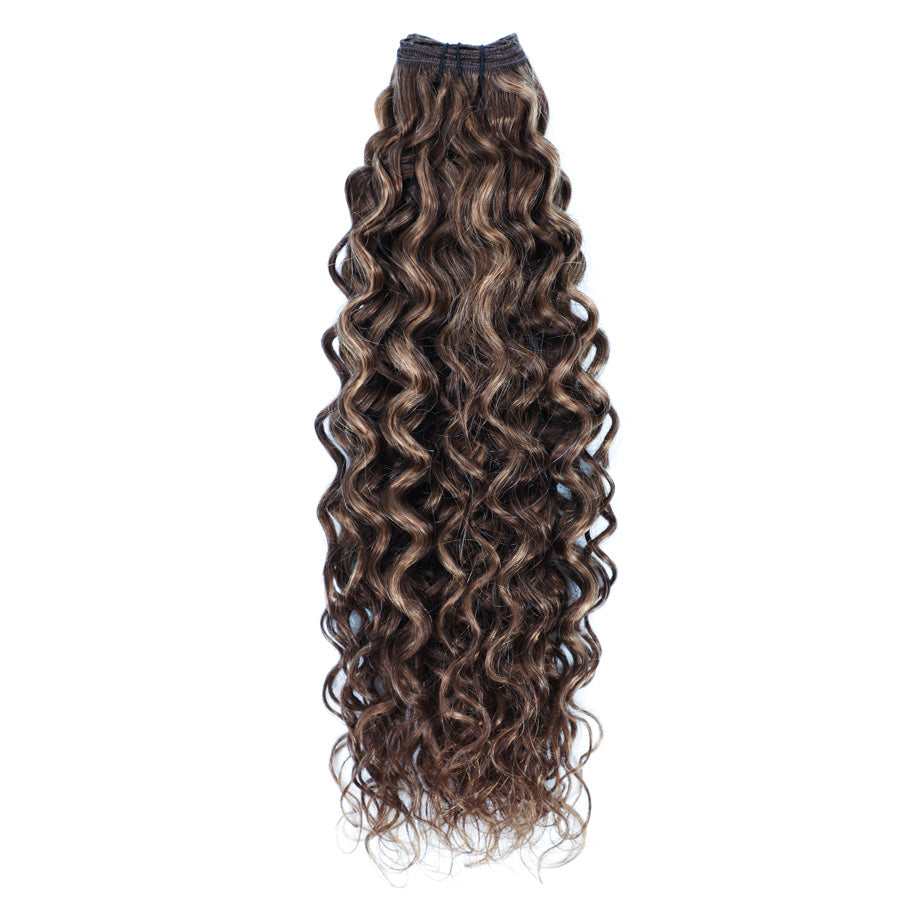 Curly hair extensions dark cheap brown