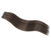 Tape Hair Extensions 25" #2c/8a Chocolate & Ash Brown Mix