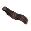 Weft Hair Extensions 25" #2c/8a Chocolate and Ash Brown Mix