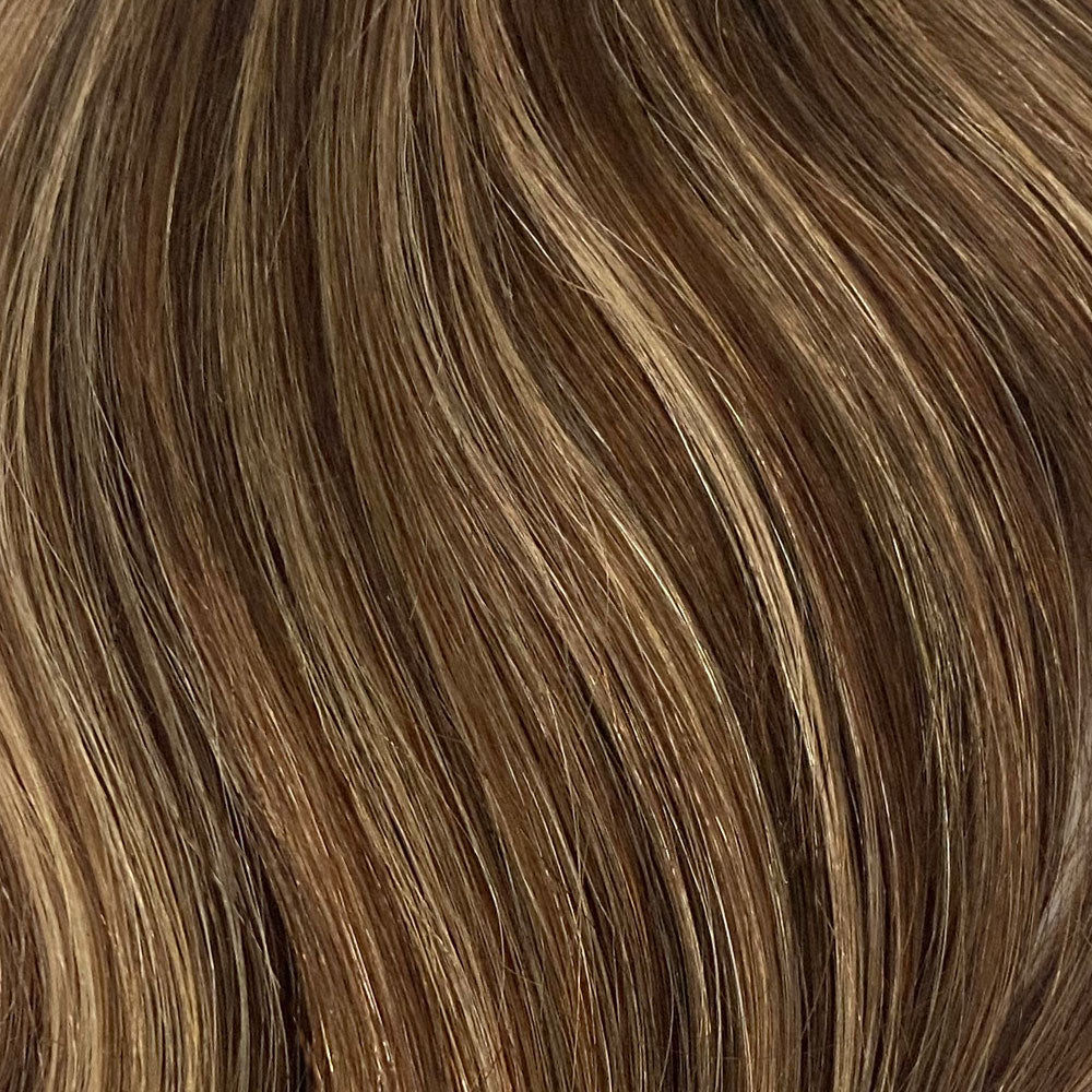 Sample Hair Extensions Colour Match #4/27 Chestnut Brown and Bronzed Blonde