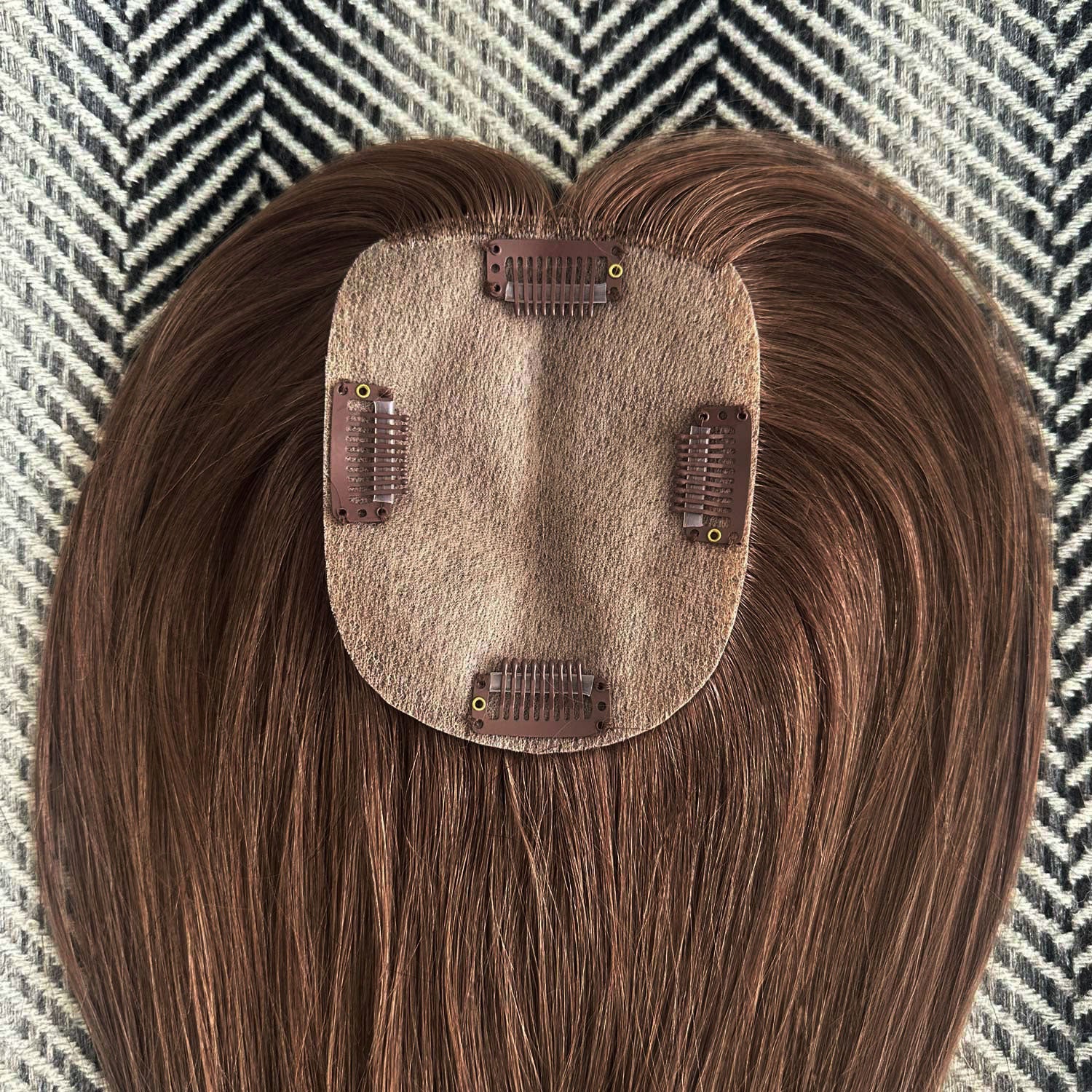 Human Hair Topper #4 Chestnut