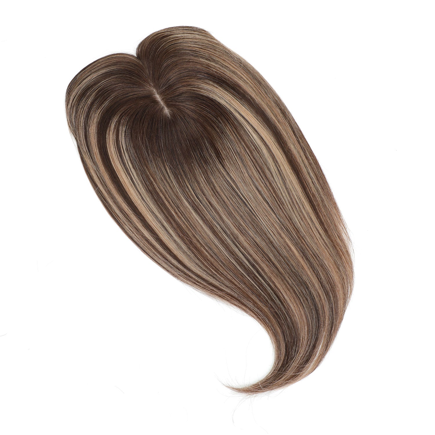 Brown hairpiece on a white background