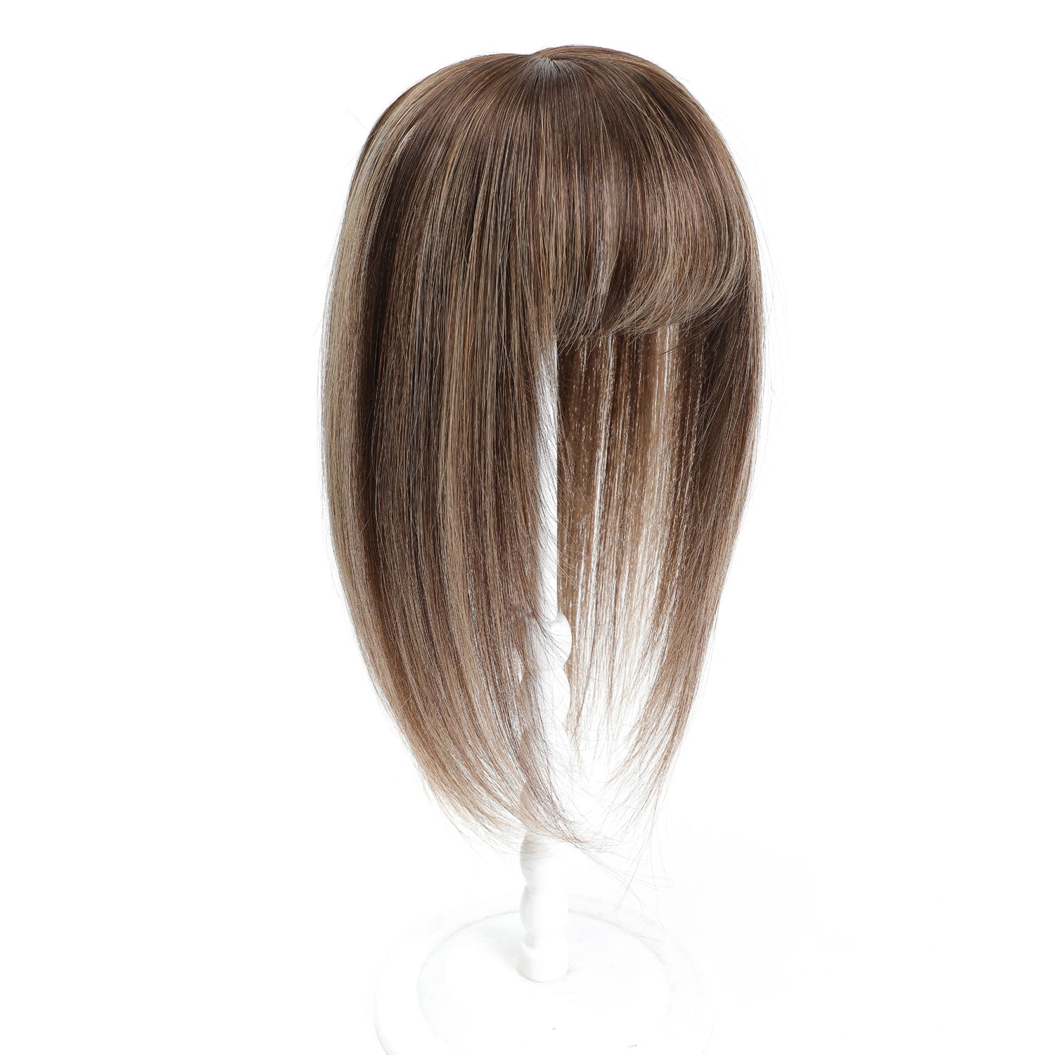 Brown hair extension on a white background
