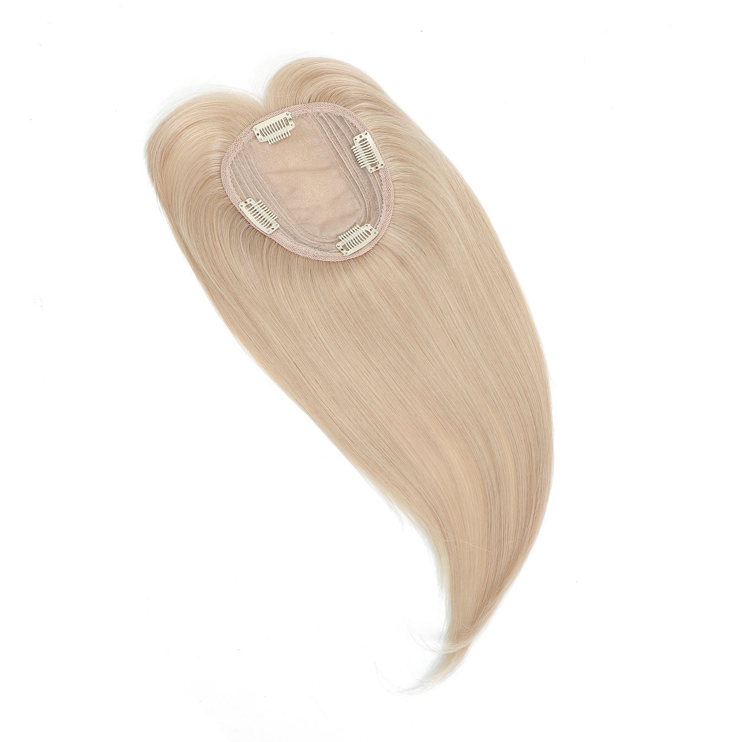 Human Hair Topper with Bangs #51 Champagne Blonde