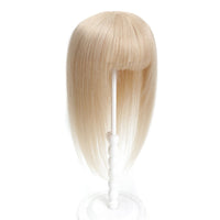 Human Hair Topper with Bangs #51 Champagne Blonde