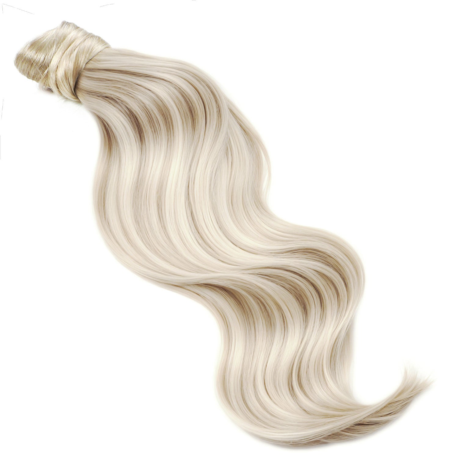 Ponytail Hair Extensions #18b/1001 Dark Ash Blonde and Pearl Blonde Mix