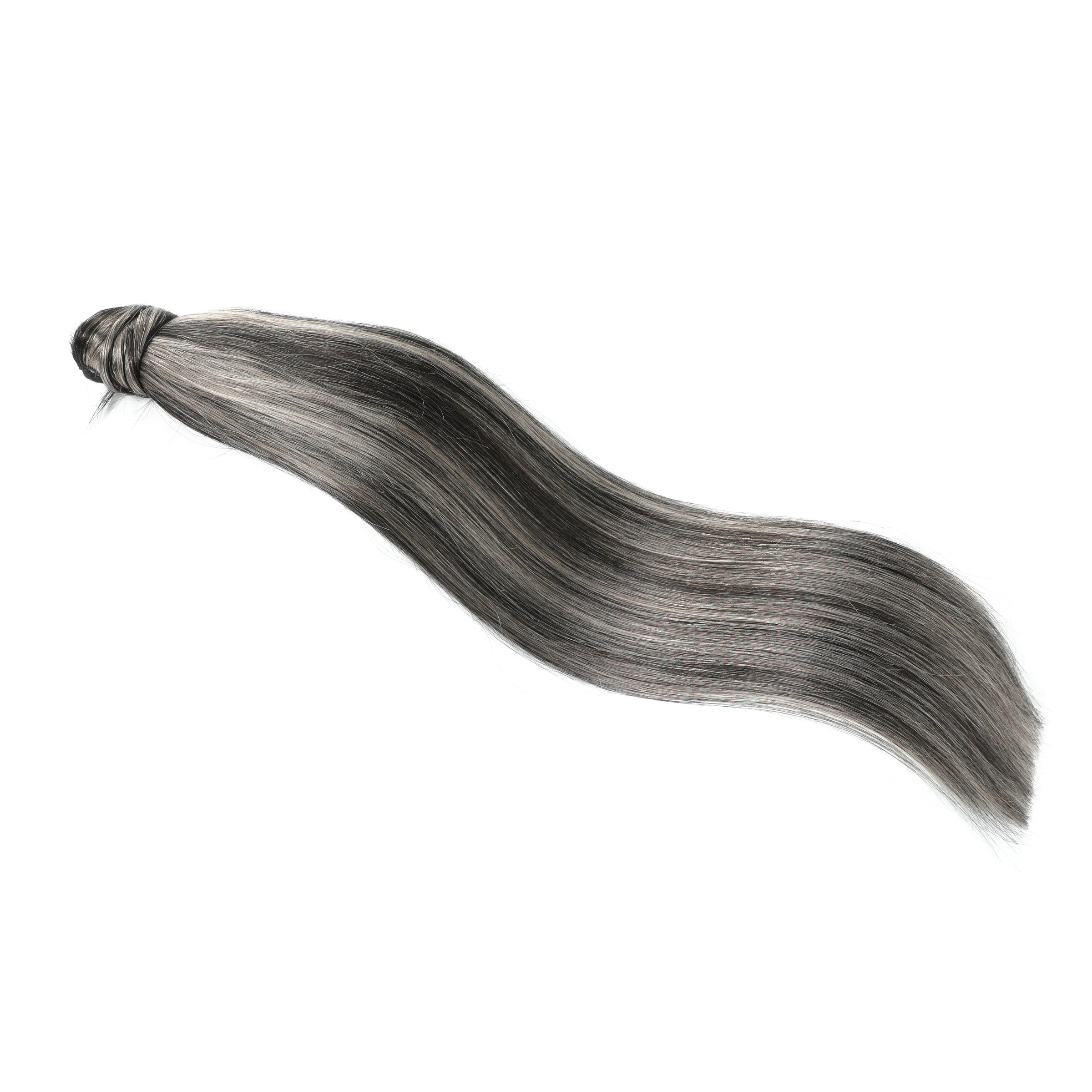 Ponytail Hair Extensions #1b/Grey Salt and Pepper