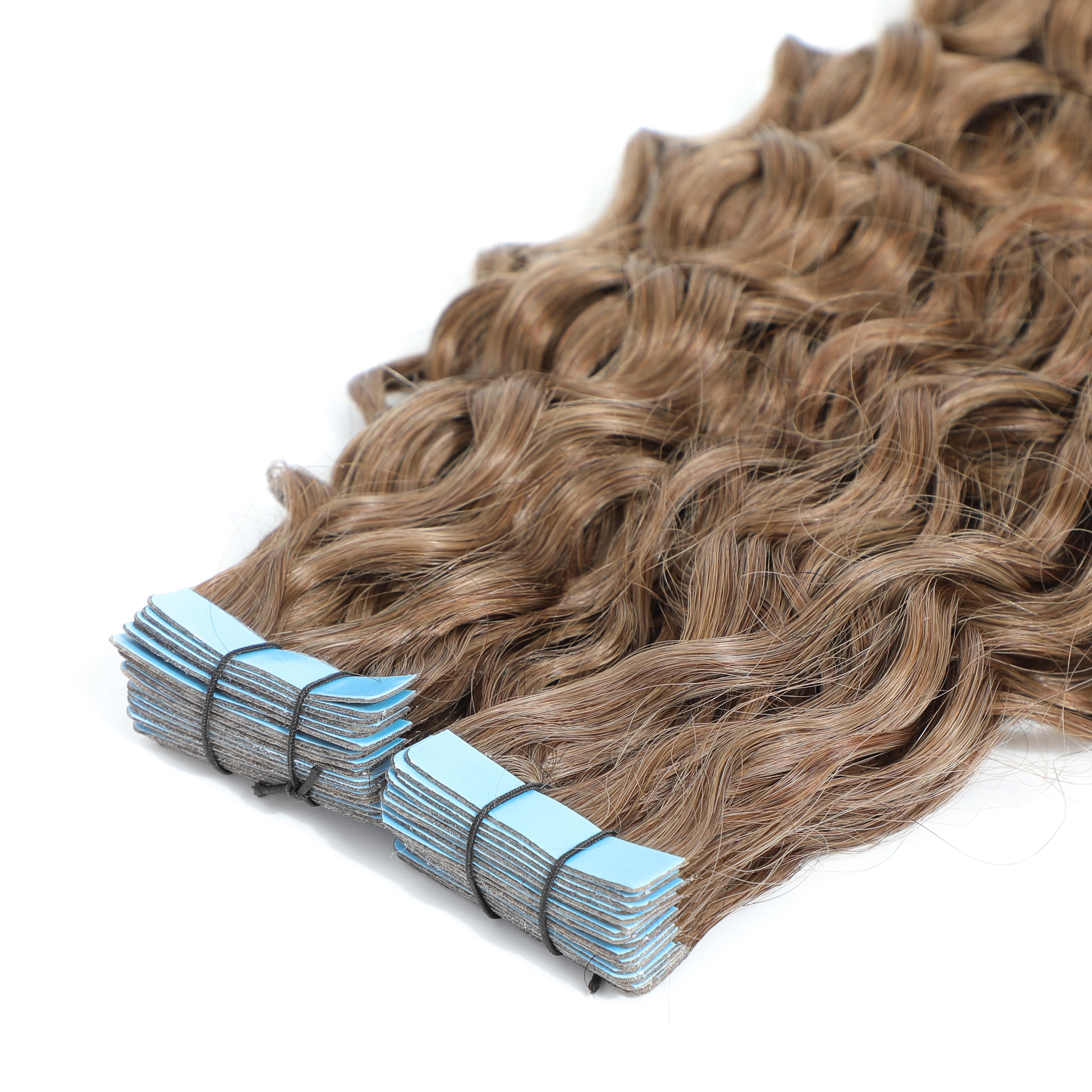 Curly Tape Hair Extensions 3B  #8 Cinnamon Brown