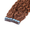 Curly Tape Hair Extensions 3B #30 Dark Copper