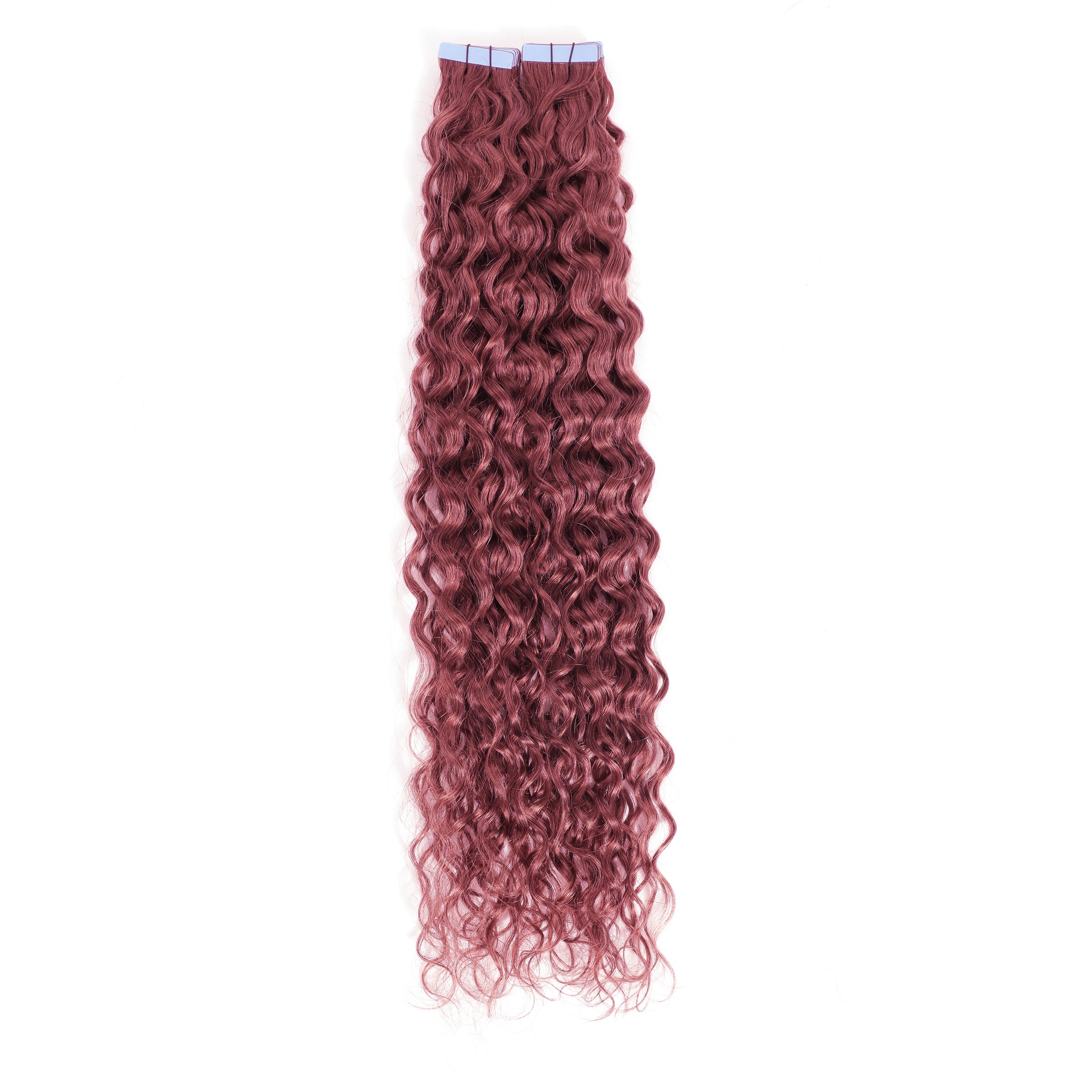 Curly Tape Hair Extensions 3B #33 Natural Red