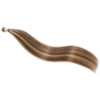 Genius Weft Hair Extensions   #4/27 Chestnut Brown and Bronzed Blonde Highilghts