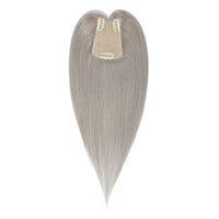Human Hair Topper #S1 Grey