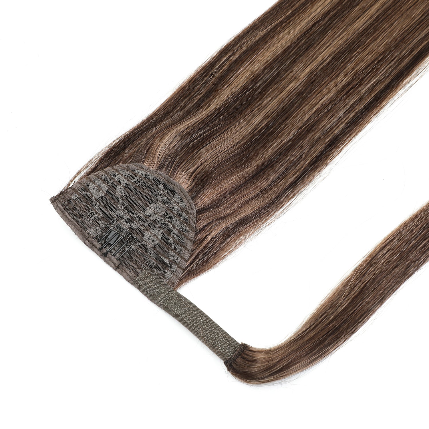 Ponytail Hair Extensions #2c/8a Chocolate and Ash Brown Mix