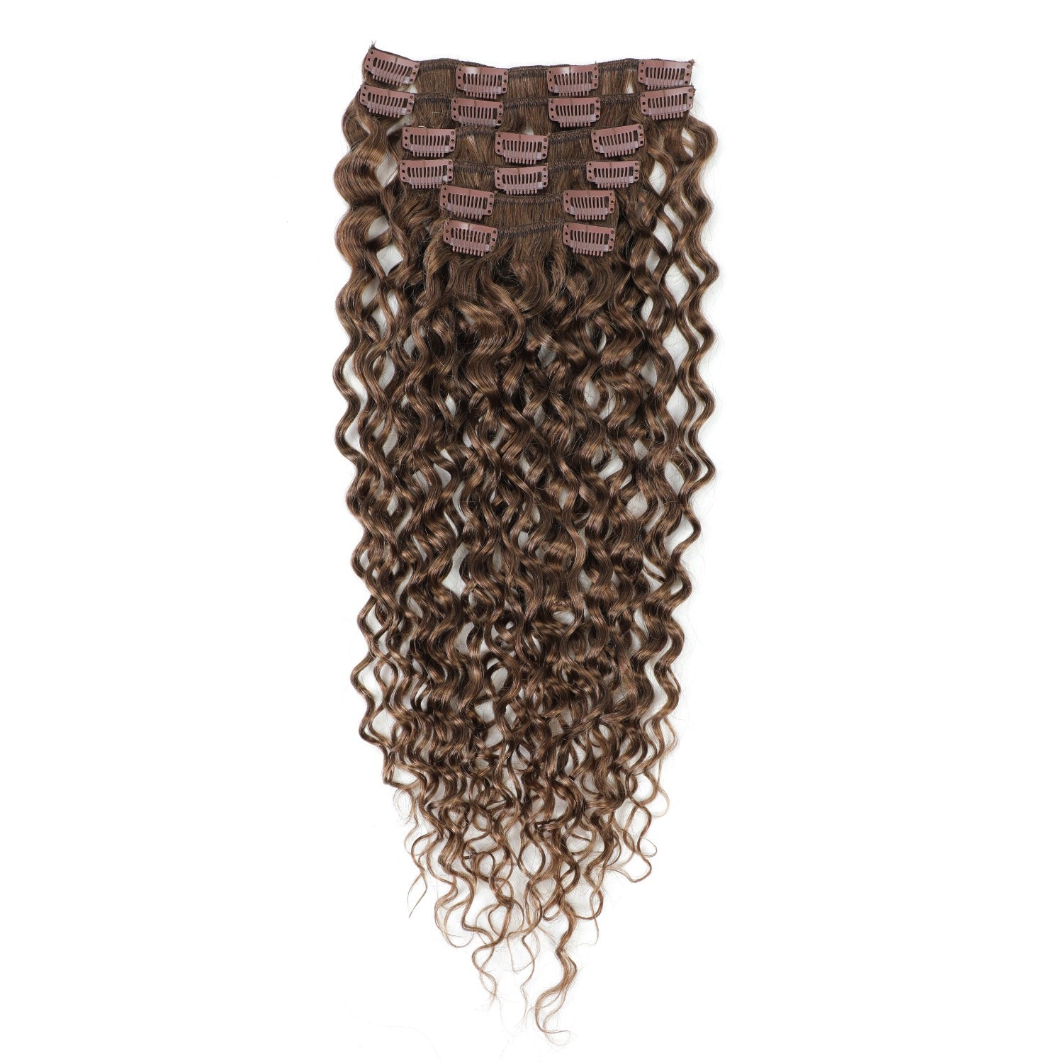 Curly Clip In Hair Extensions 3b 8 Cinnamon Brown