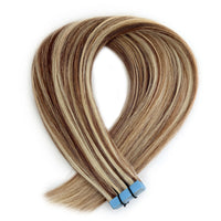Tape Hair Extensions 23" #6/60  Medium Brown and Platinum Blonde SALE