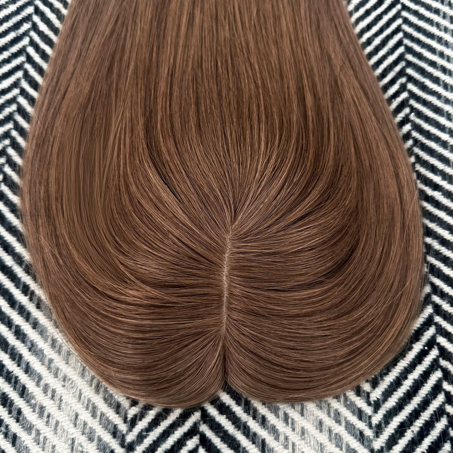 Human Hair Topper #6 Medium Brown