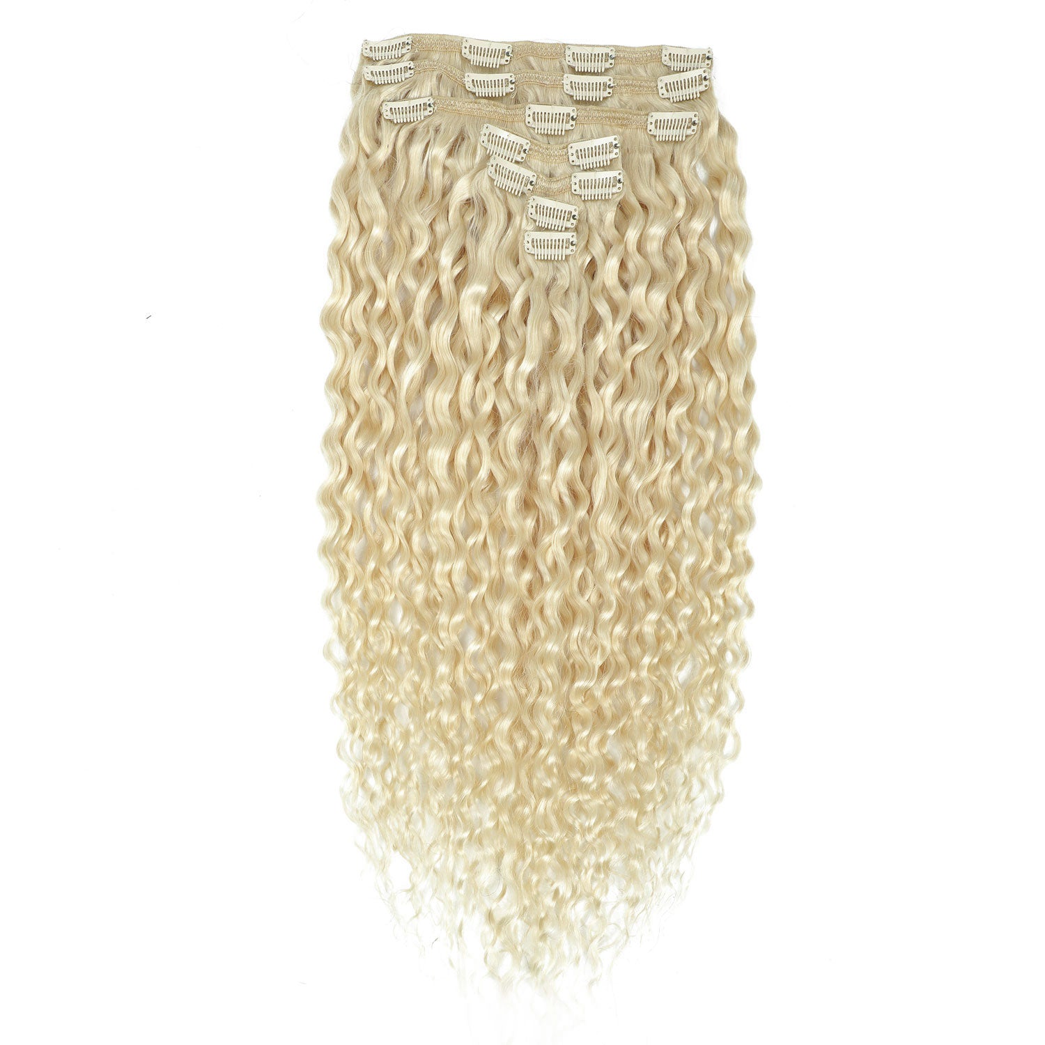 Curly Clip In Hair Extensions 3b #60 Platinum Blonde SALE