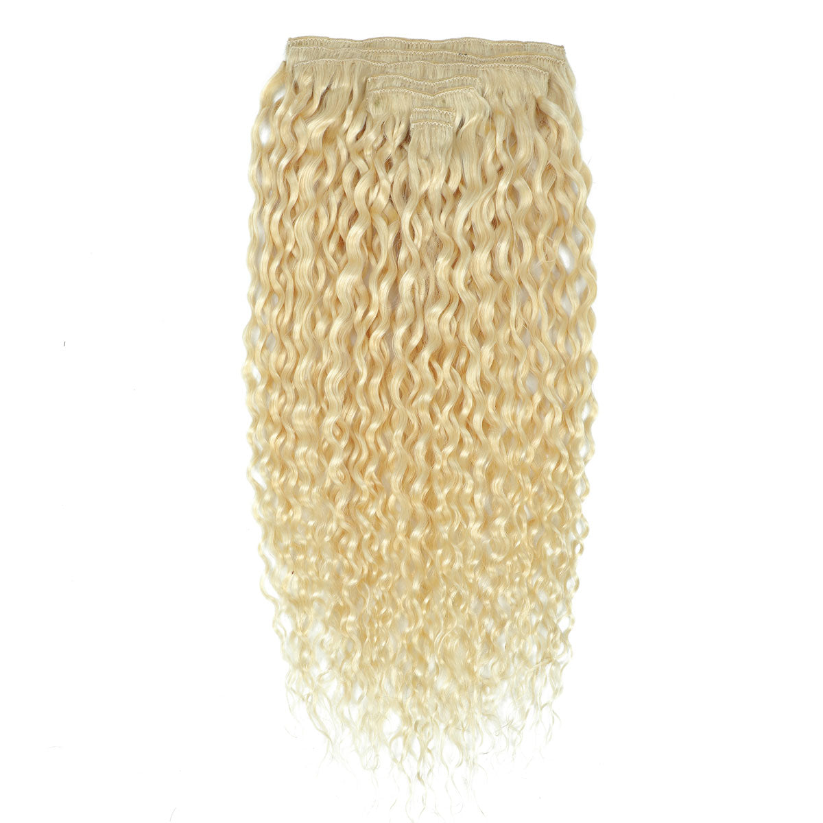 Curly Clip In Hair Extensions 3b #60  Platinum Blonde