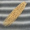Platinum Blonde hair extensions on a herringbone patterned background