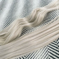 Hair Extensions Tape  13" #60a Silver White Blonde