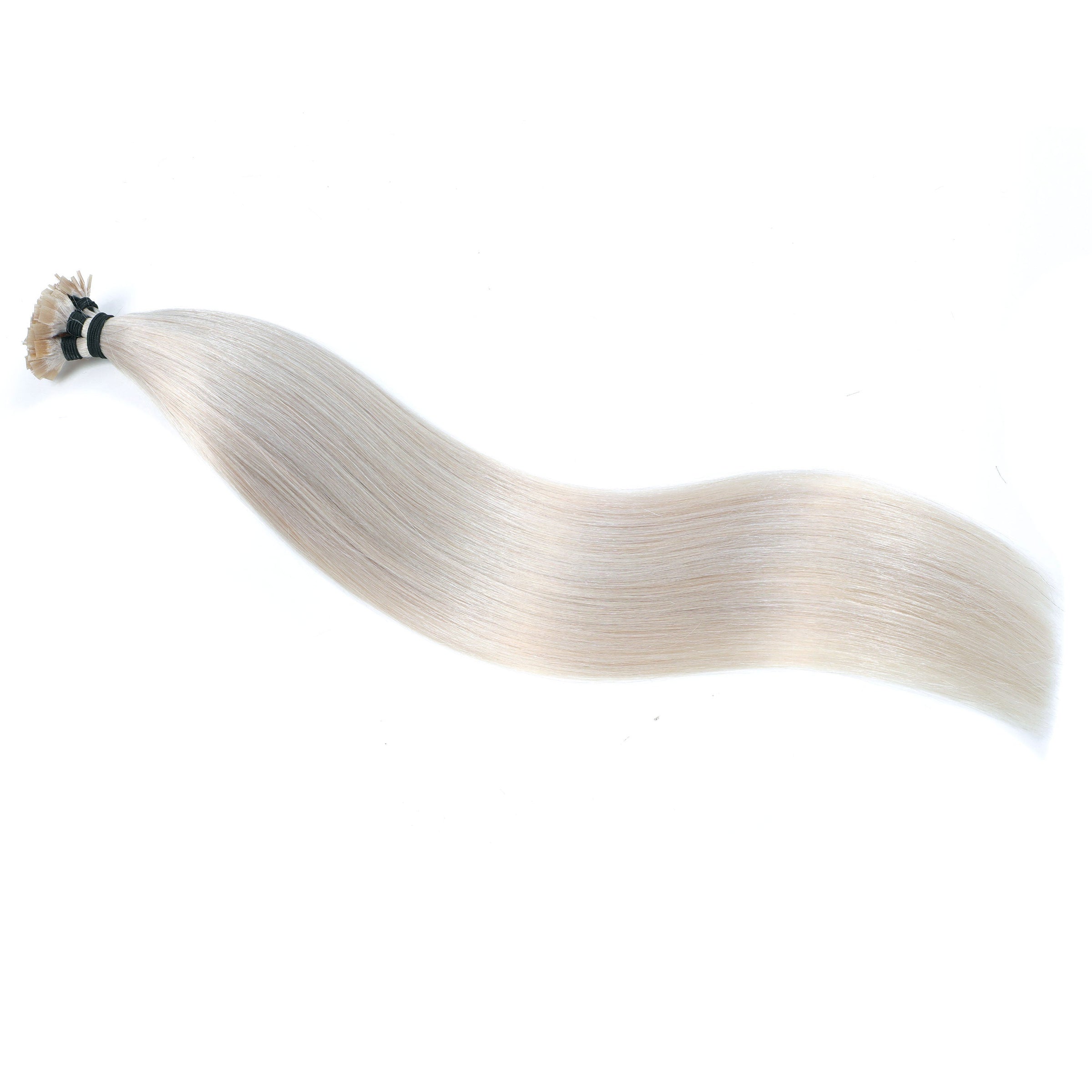 Keratin Bond Hair Extensions Mini Flat Tip #60a White Silver Blonde