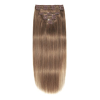 Clip In Hair Extensions 24" #8 Cinnamon Brown