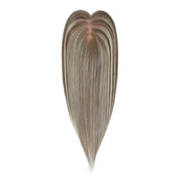 Human Hair Topper #8a/8a/1001 Ash Brown Pearl Blonde Balayage