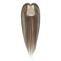 Human Hair Topper #8a/8a/1001 Ash Brown Pearl Blonde Balayage