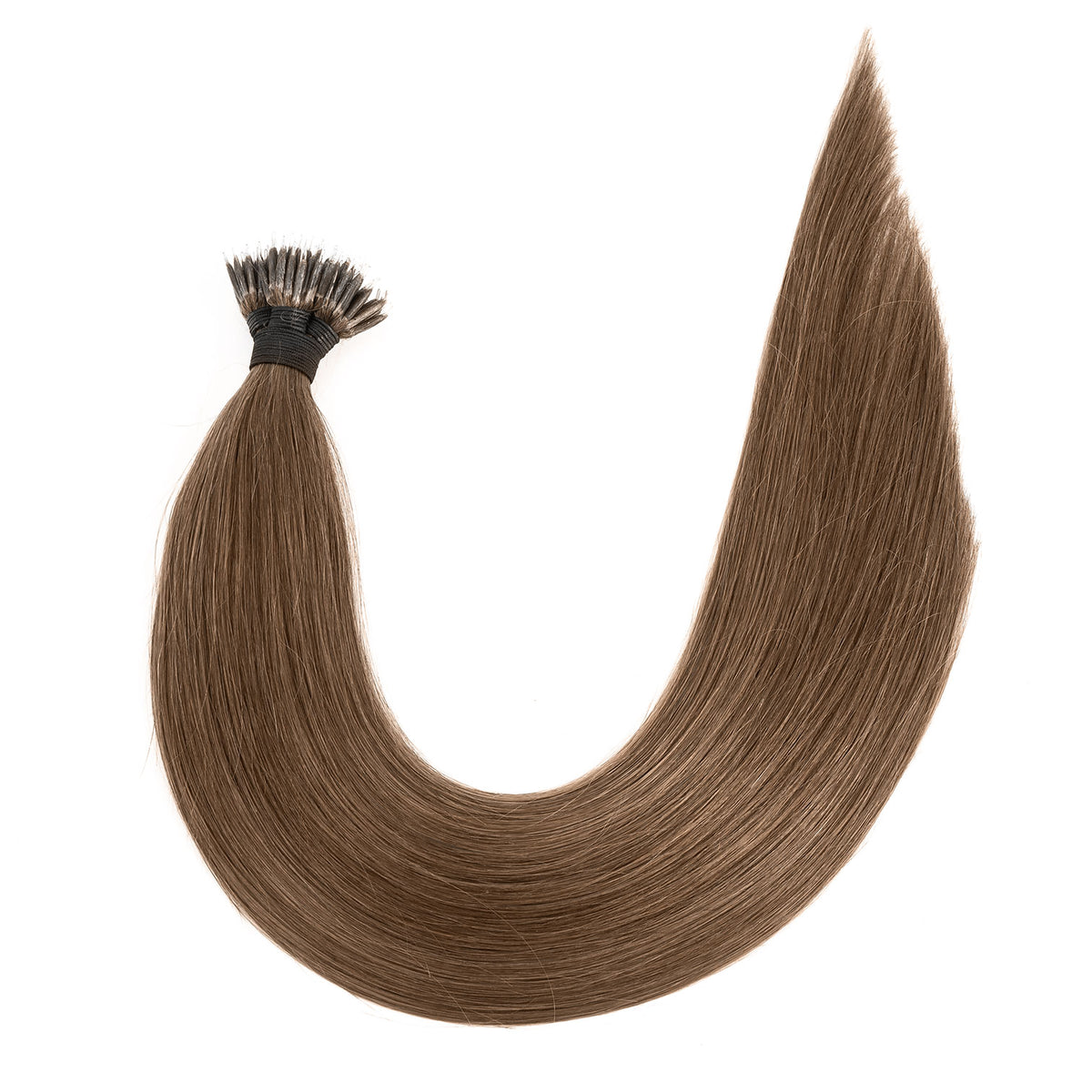 Nano Ring Hair Extensions #8 Ash Brown