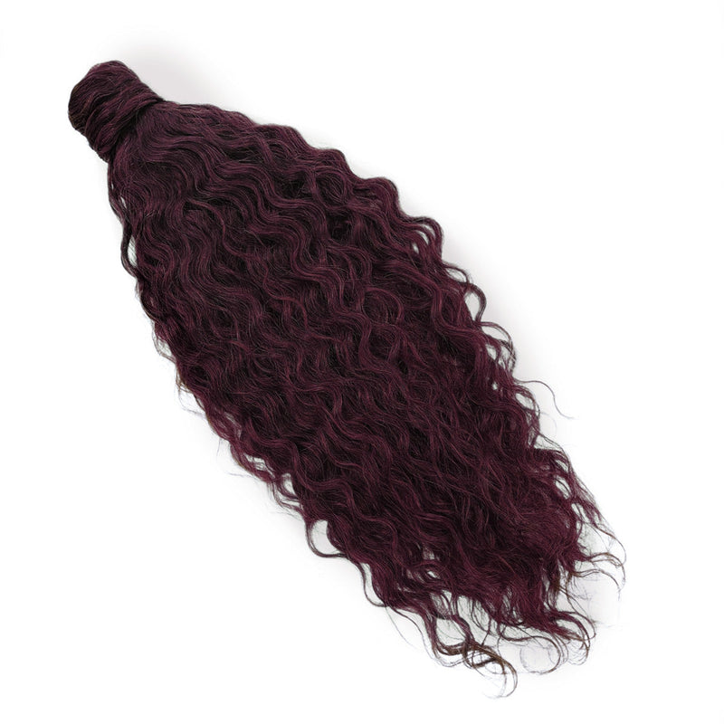 Curly Ponytail Hair Extensions #99j Burgundy