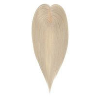 Ash Blonde Hair Topper on white background