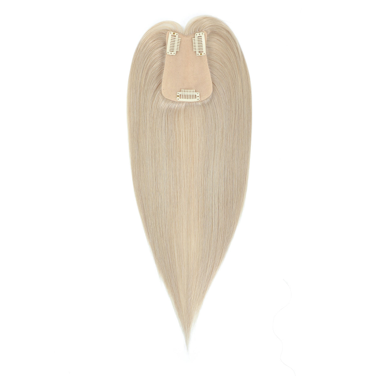 Blonde hair extension on a white background